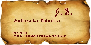 Jedlicska Mabella névjegykártya